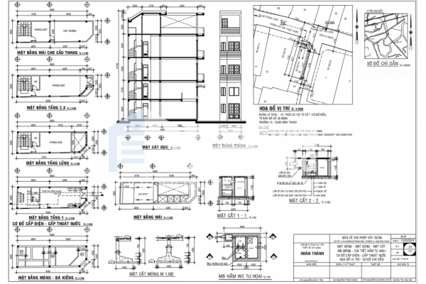 bản vẽ xin giấy phép xây dựng.