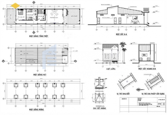 Bản vẽ xin phép xây nhà M2